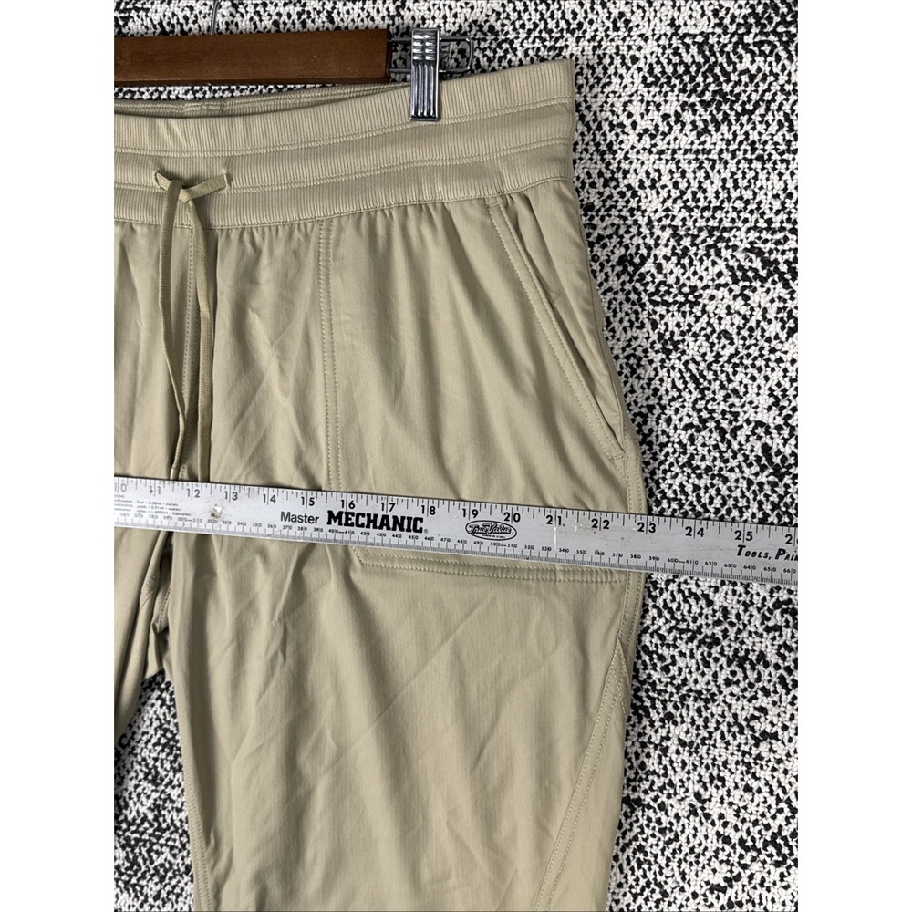 North Face Cropped Activewear Pants Women XL Beige Hike Camp Gorpcore Drawstring - Picture 8 of 12